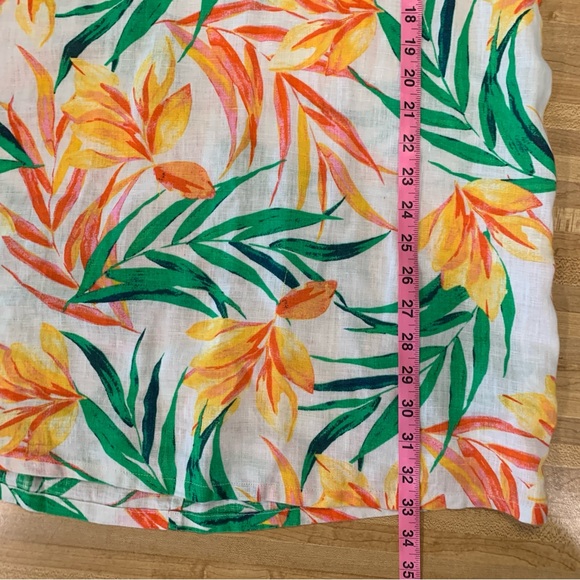 NWT Nicole Miller Tropical Floral 100% Linen Dress Size S - Picture 8 of 10